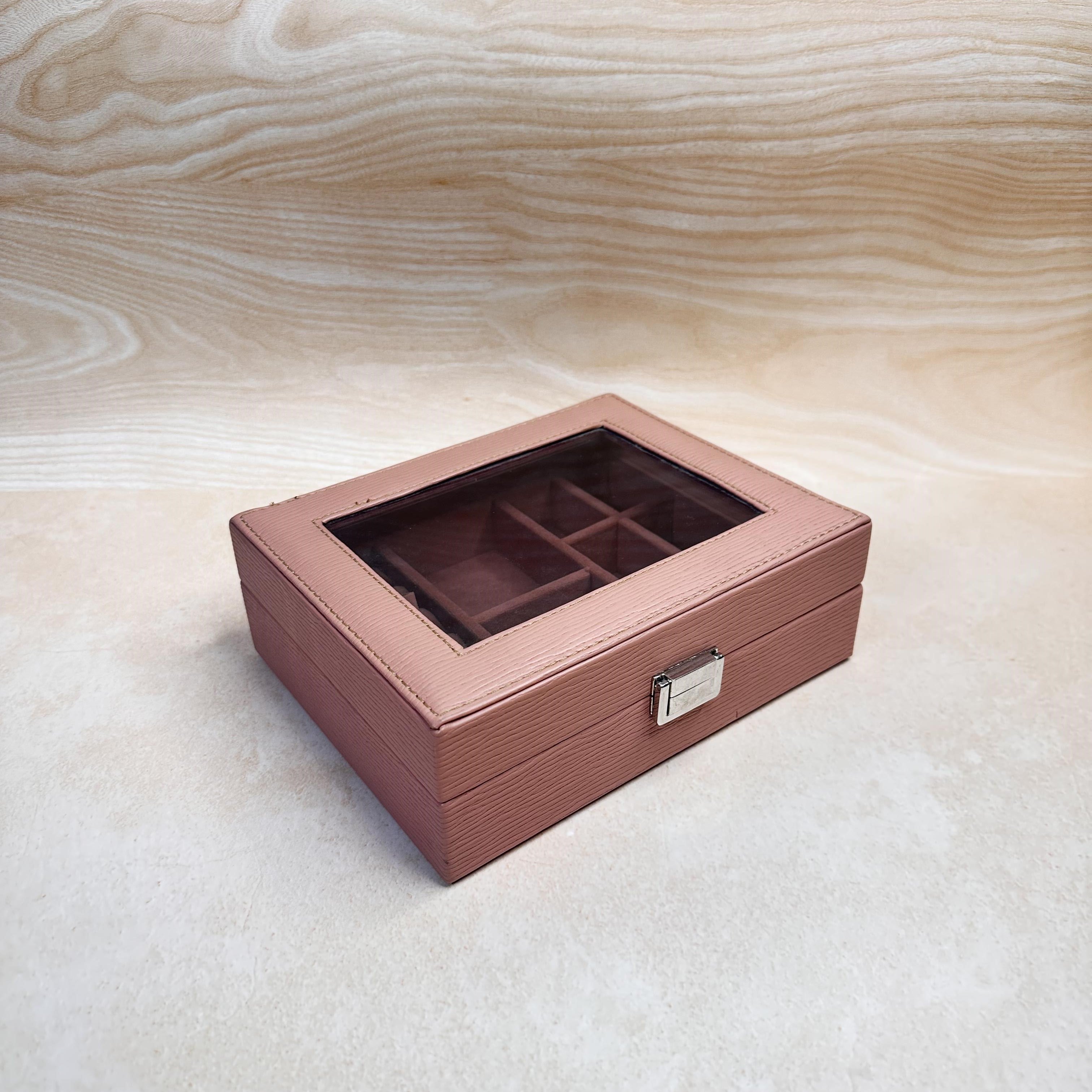 Luxury Multi-Section Jewellery Box (Glass Top)