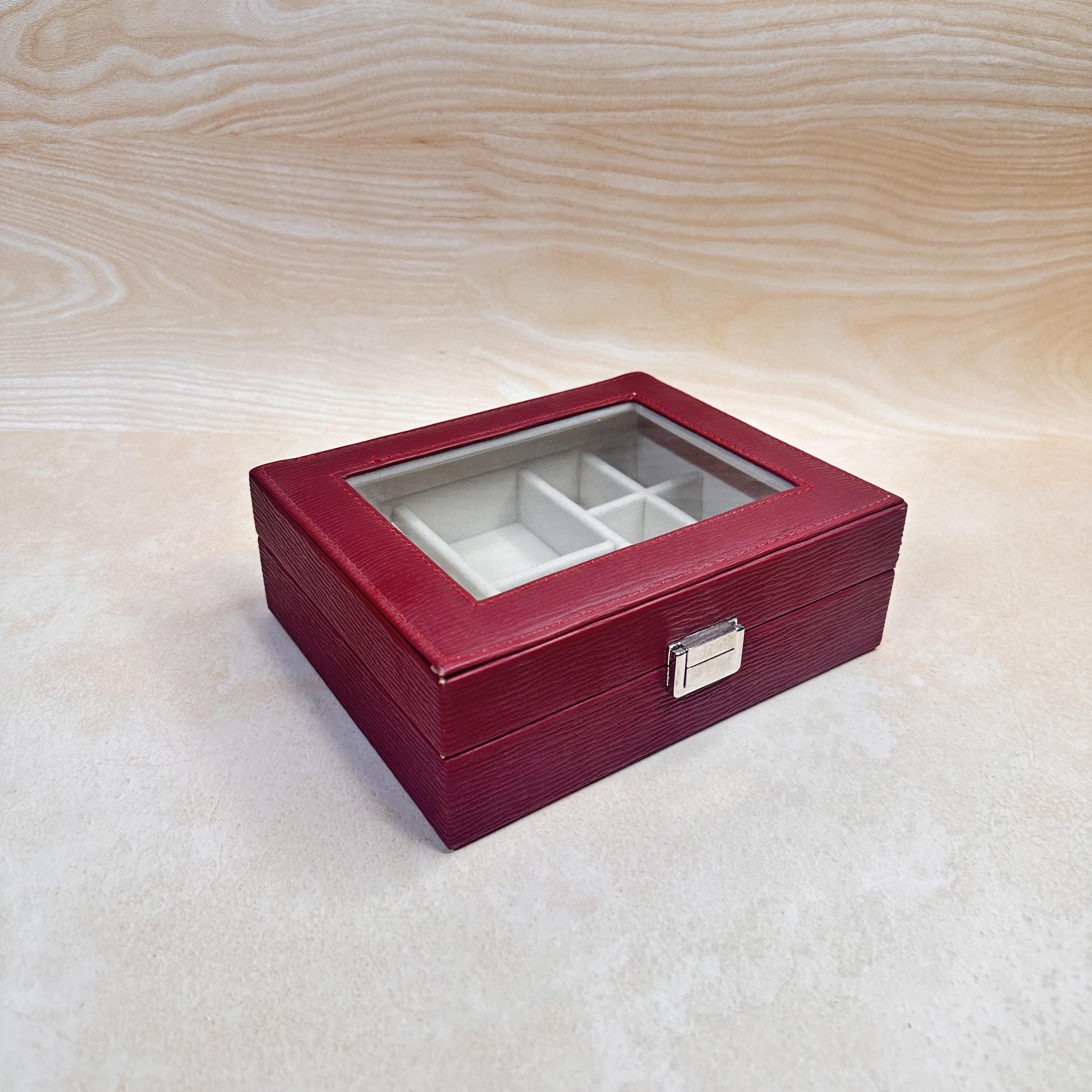 Luxury Multi-Section Jewellery Box (Glass Top)