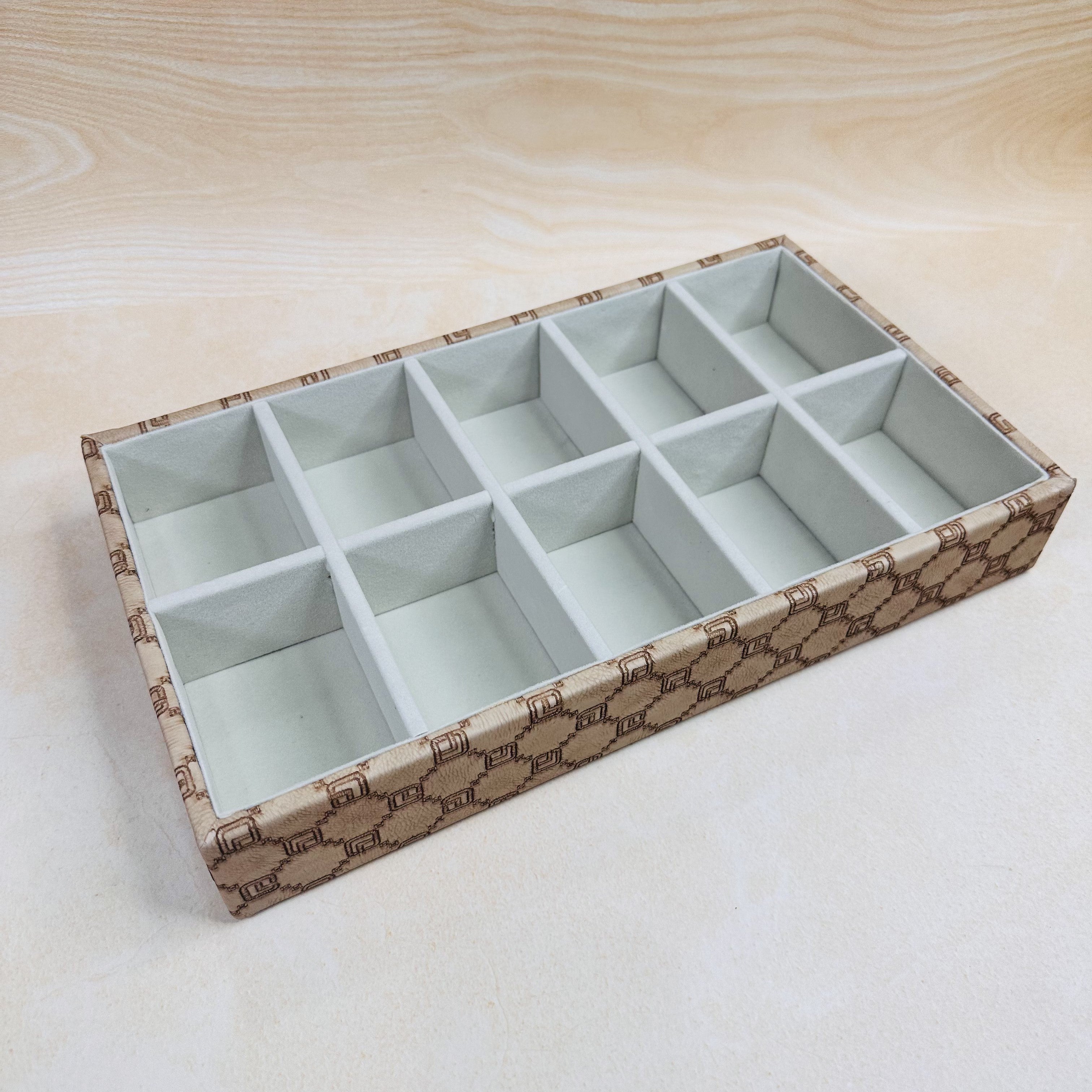 10 Slot Tie & Pocket Square Organiser Tray