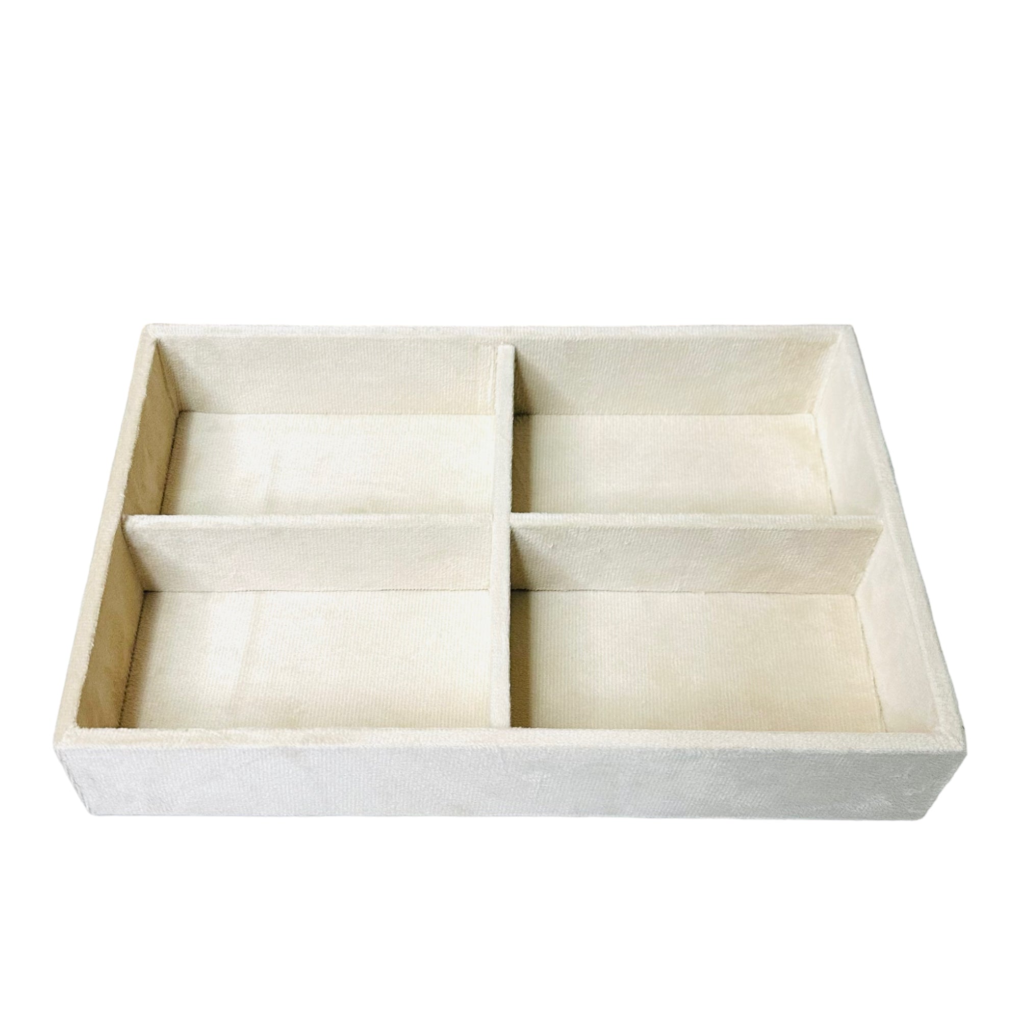 4 Slot Velvet Belt Tray