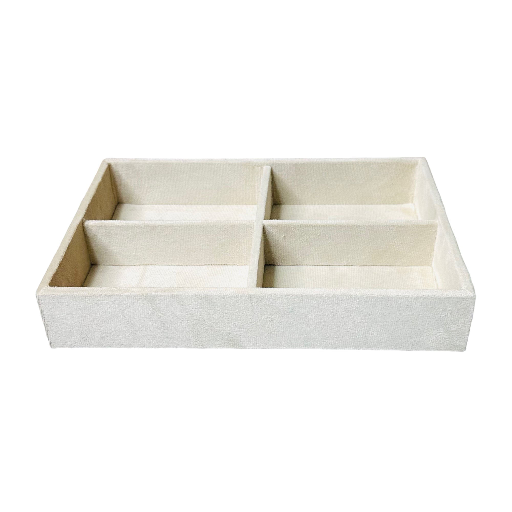4 Slot Velvet Belt Tray