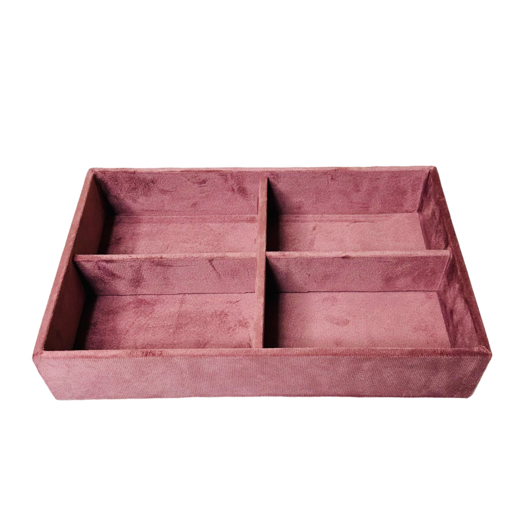 4 Slot Velvet Belt Tray