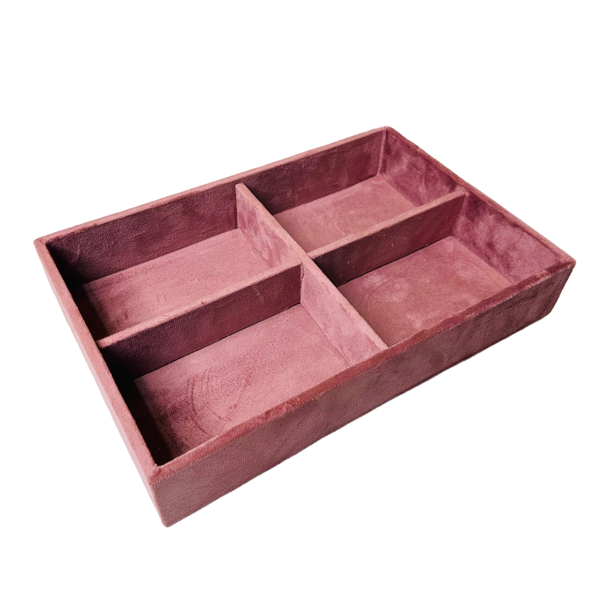 4 Slot Velvet Belt Tray
