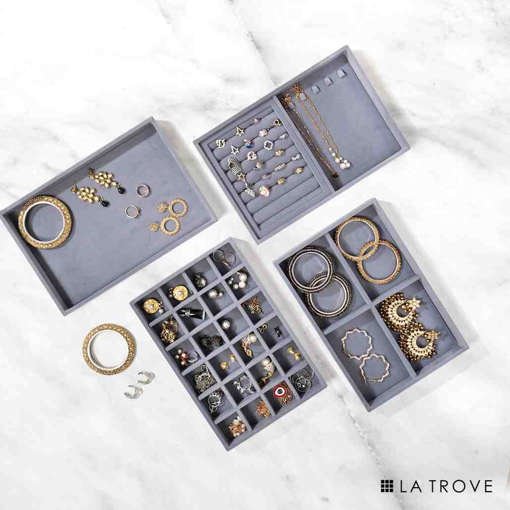 Drawer Stackable Jewellery Trays (Big Set of 4 Trays)