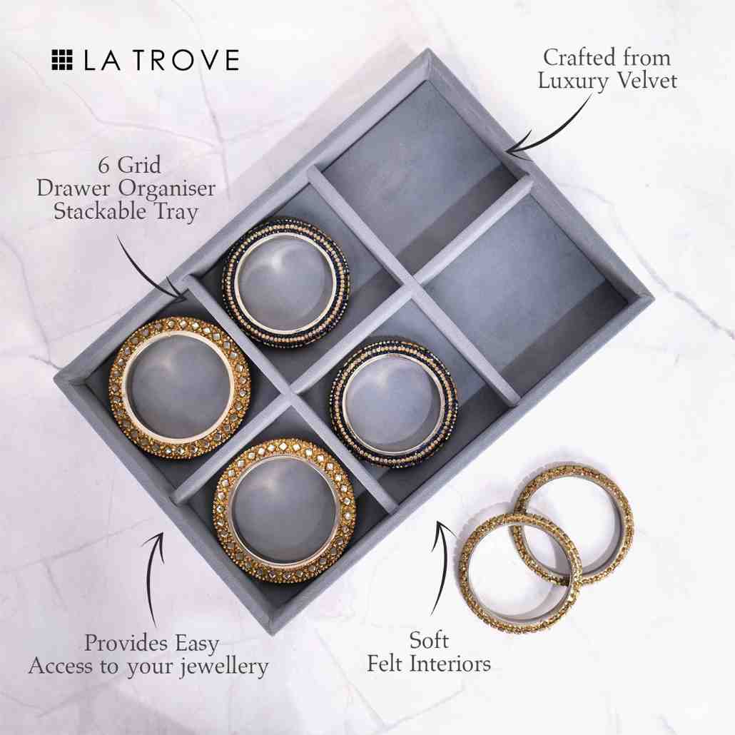 6 Slot Bangle Organiser Tray