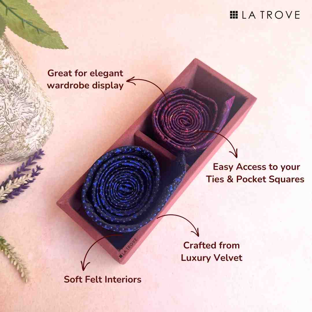 2 Slot Micro Tie & Pocket Square Tray (Micro)