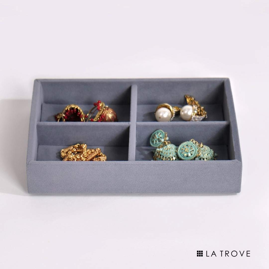 Luxury Small 4 Grids Jewellery Tray
