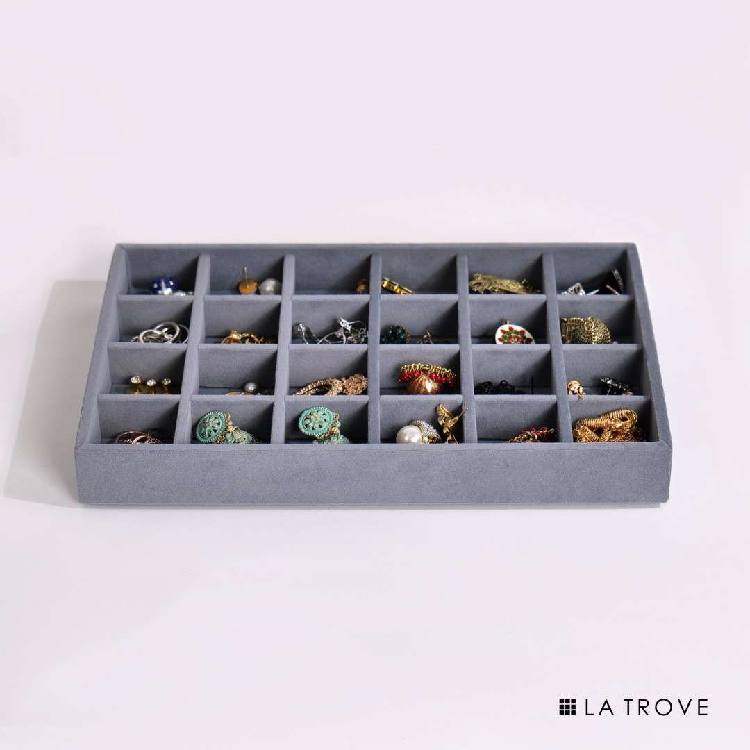 Luxury 24 Grids Jewellery Tray