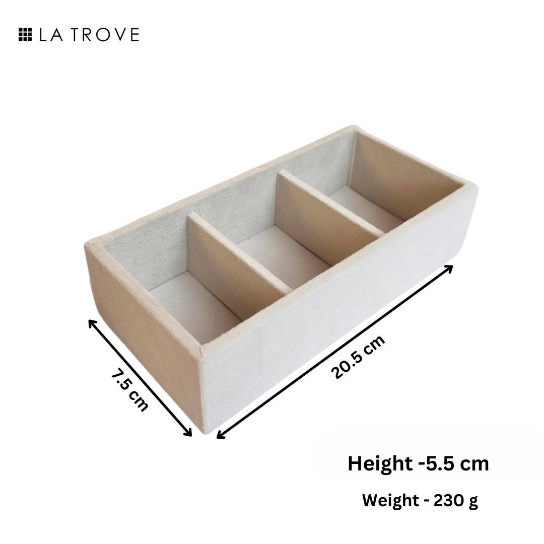 3 Slot Mini Tie & Pocket Square Tray (Mini)