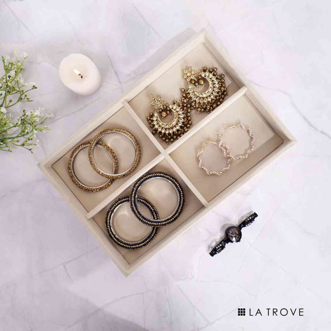 Luxury 4 Section Jewellery Tray