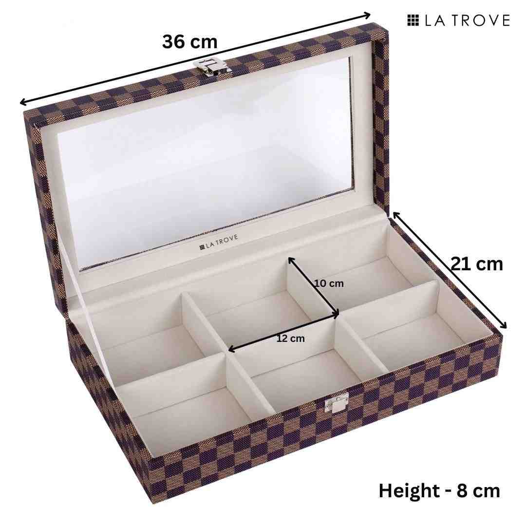 Premium 6 Slot Belt Box Glass
