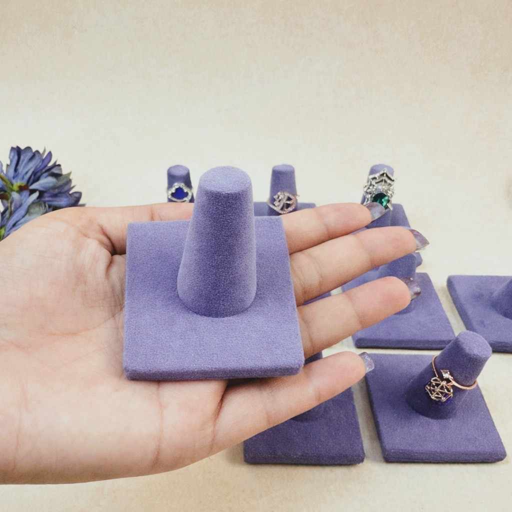 Premium Velvet Finger Ring Holder Stand