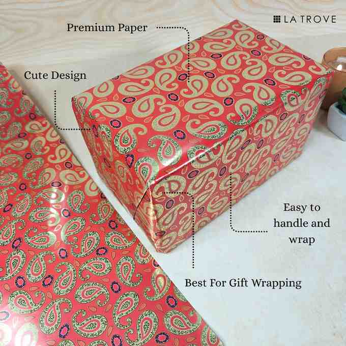 Vintage Paisley Red Packing Paper