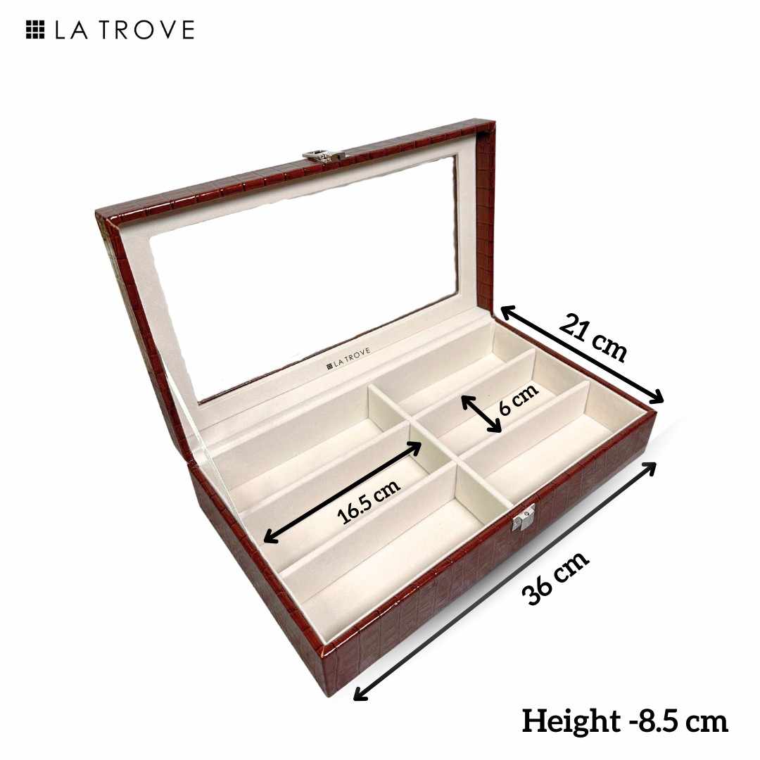 6 Slot Sunglass Glass Top