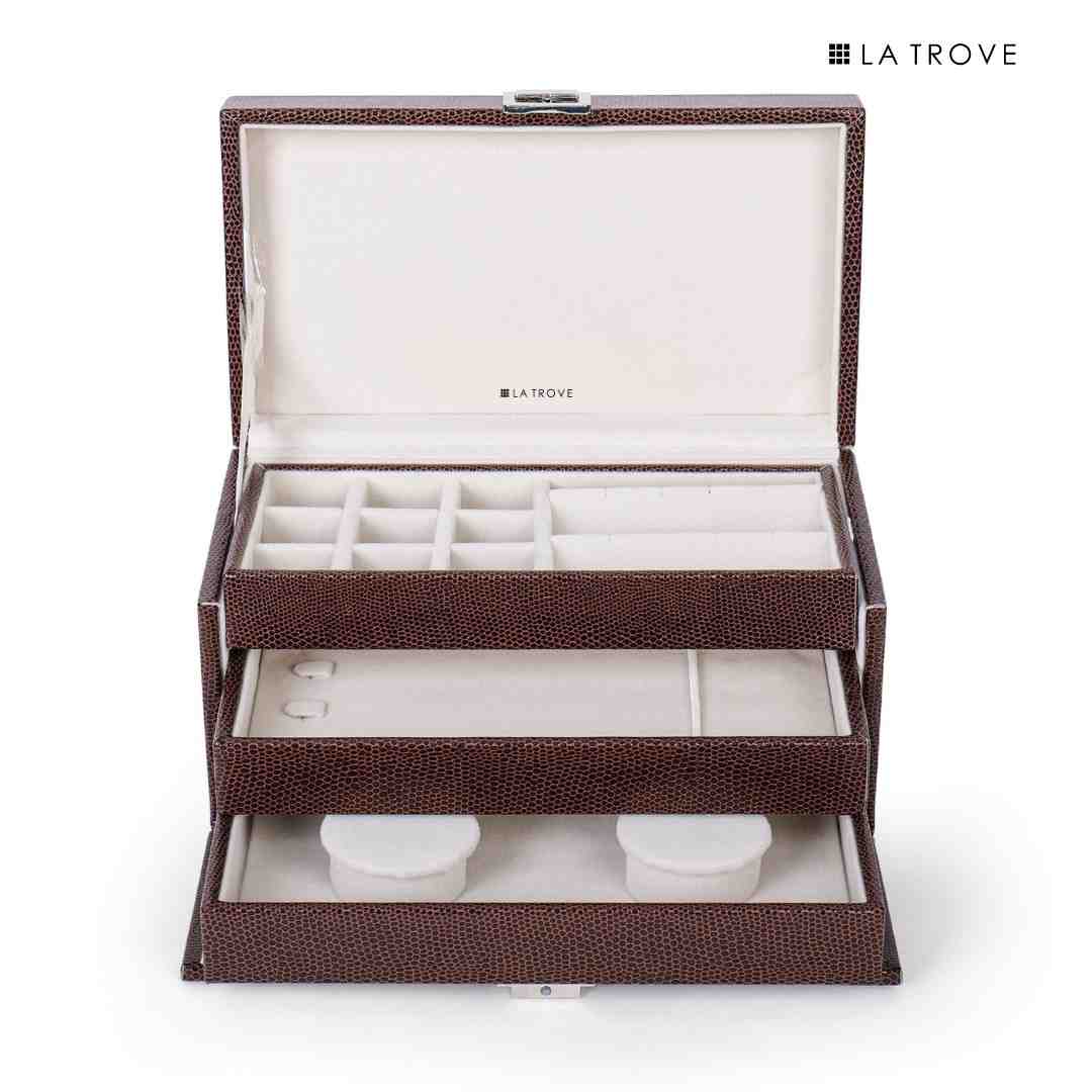 Premium Jewellery Box with 3 Trays