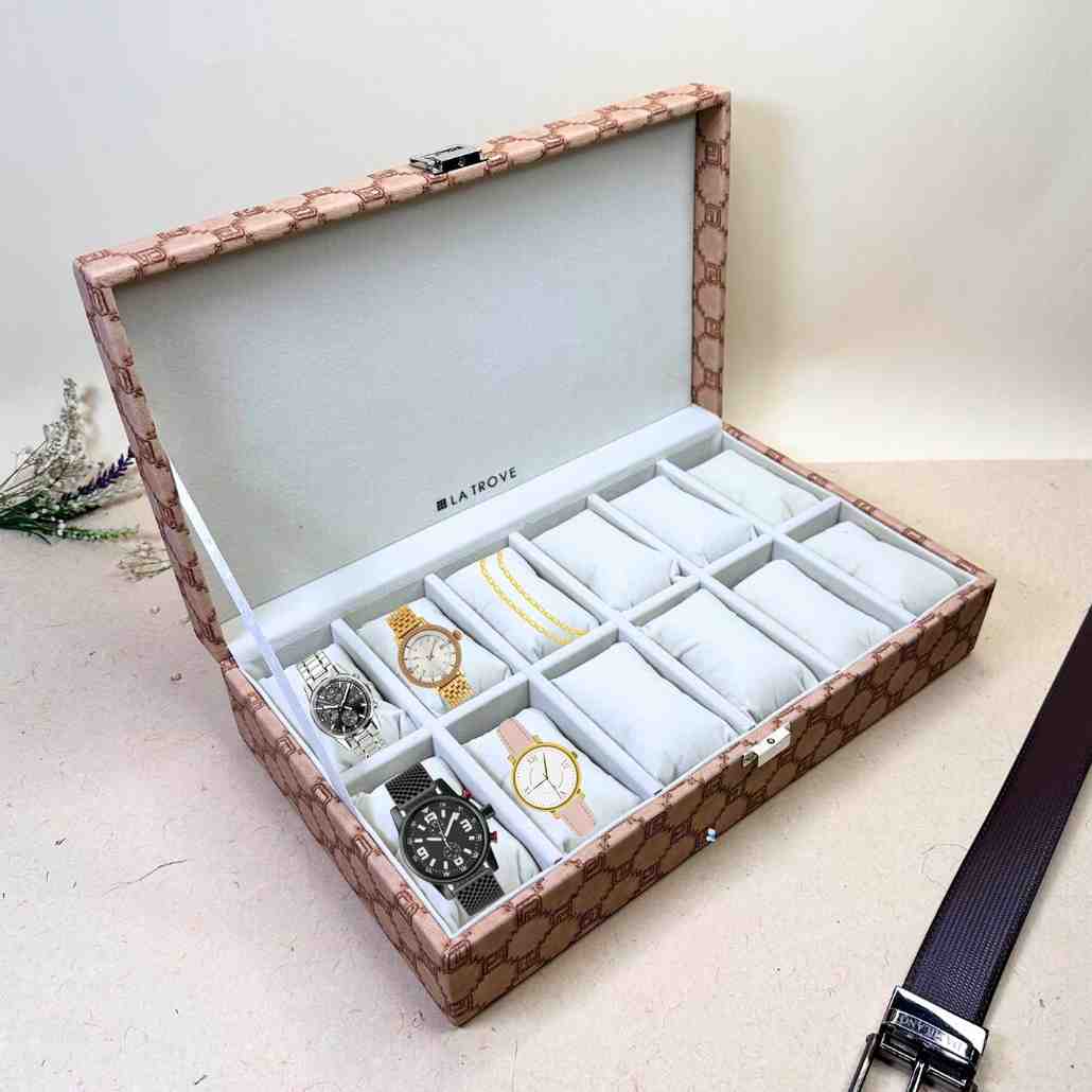 Designer 12-Slot Watch Box