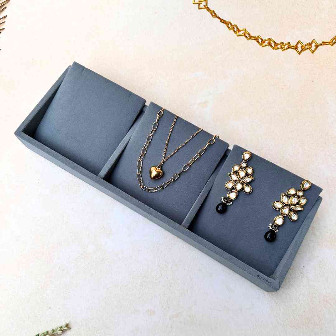 3 Grid Necklace Organiser Tray (Sleek)