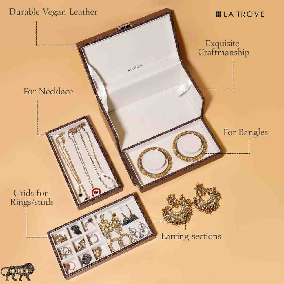 Premium Jewellery Box with 3 Trays