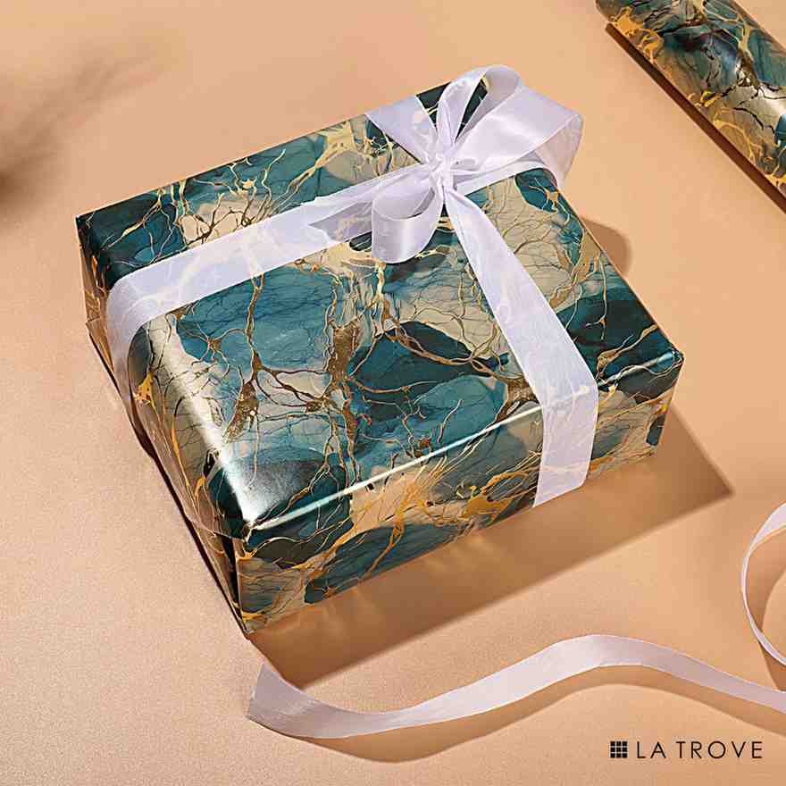 Green Marble Packing Paper