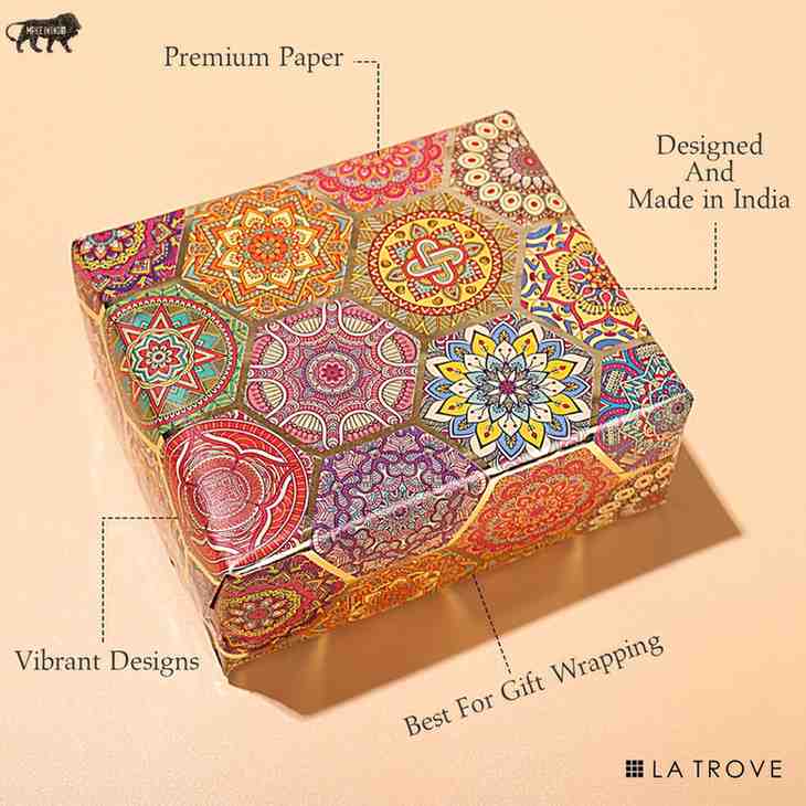 Vibrant Hexa Packing Paper