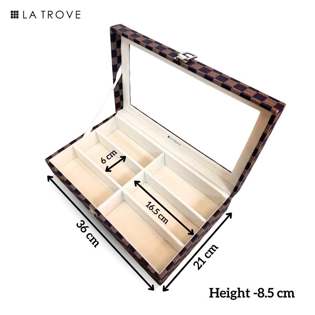 6 Slot Sunglass Glass Top