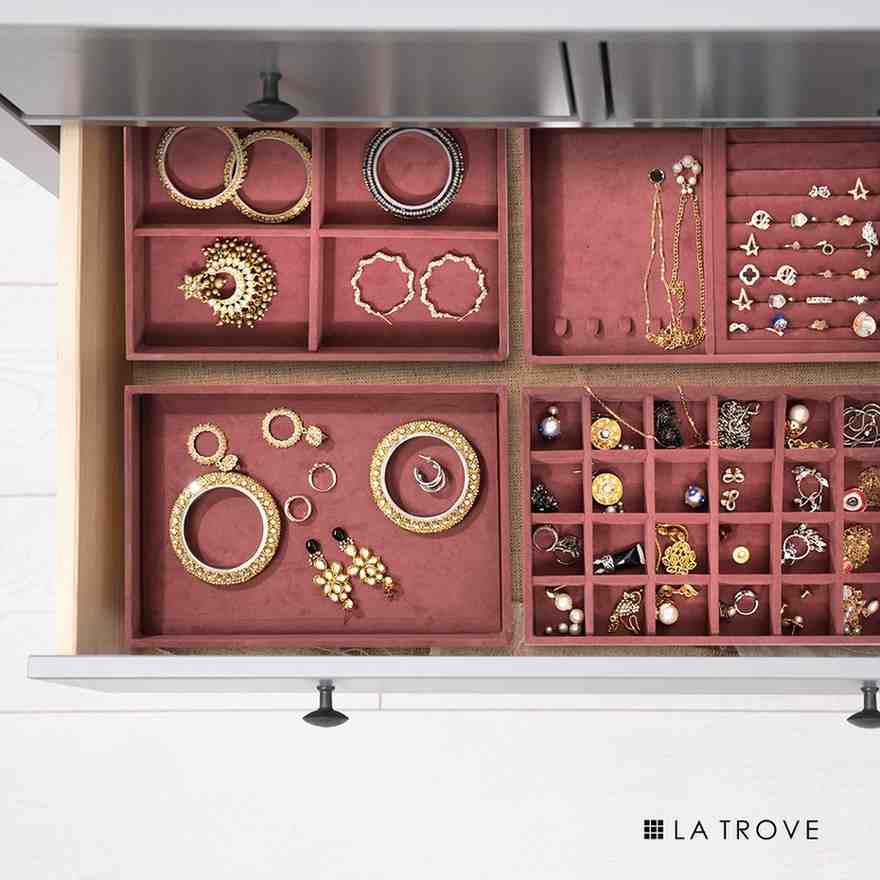 Drawer Stackable Jewellery Trays (Big Set of 4 Trays)