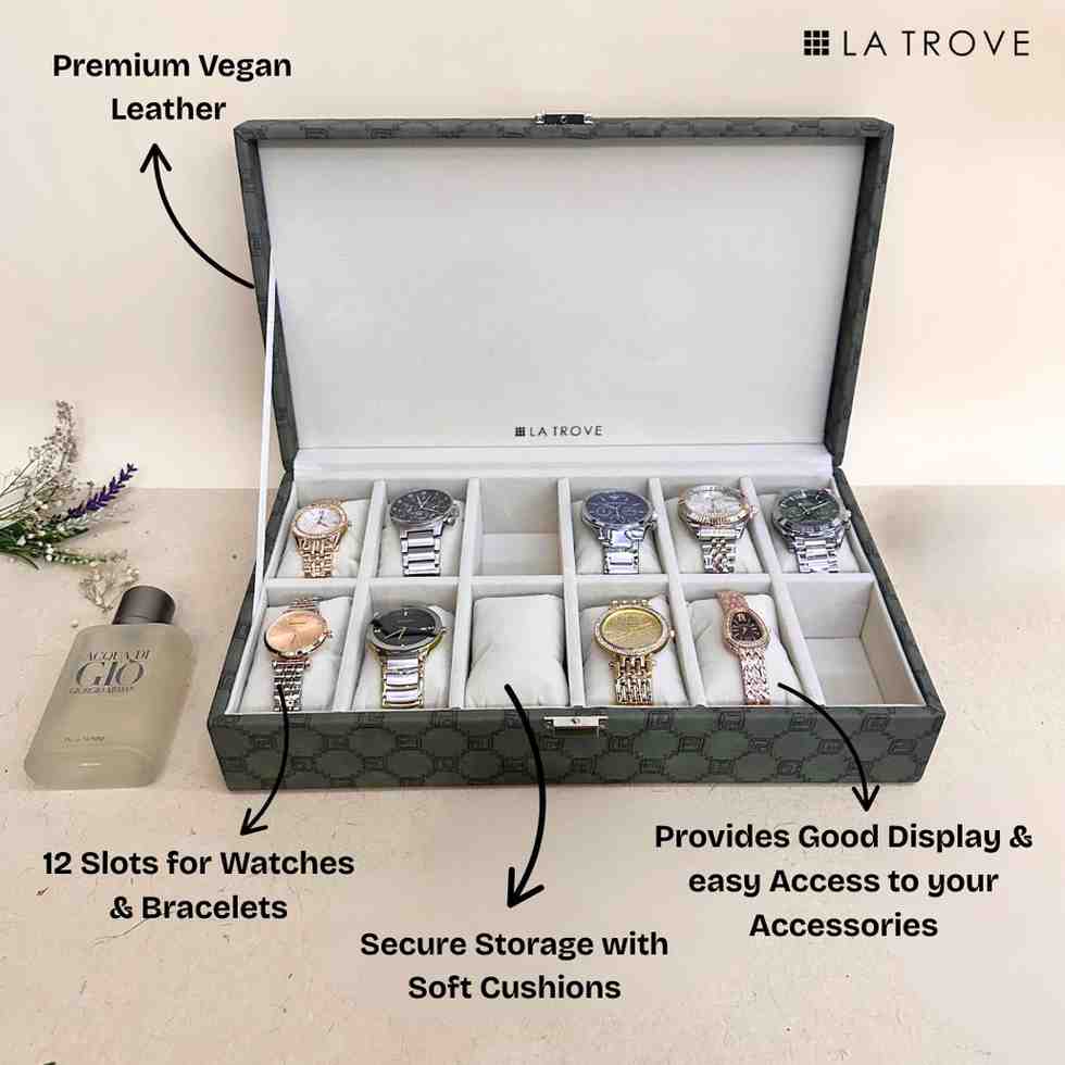 Designer 12-Slot Watch Box
