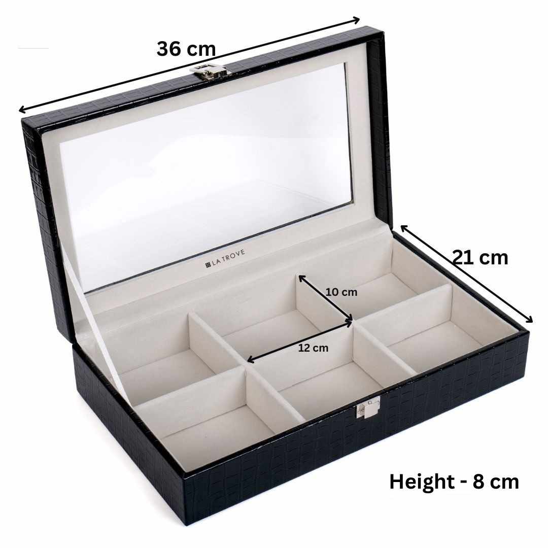 Premium 6 Slot Belt Box Glass