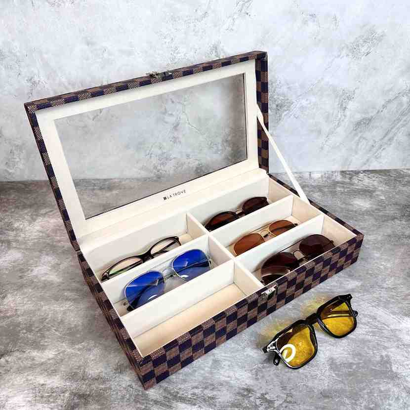 6 Slot Sunglass Glass Top
