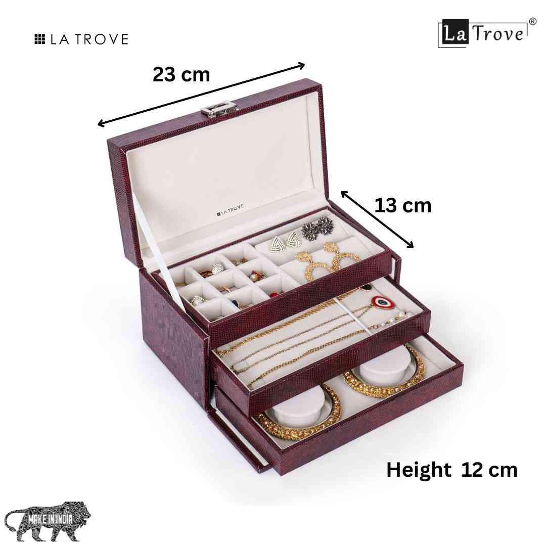 Premium Jewellery Box with 3 Trays