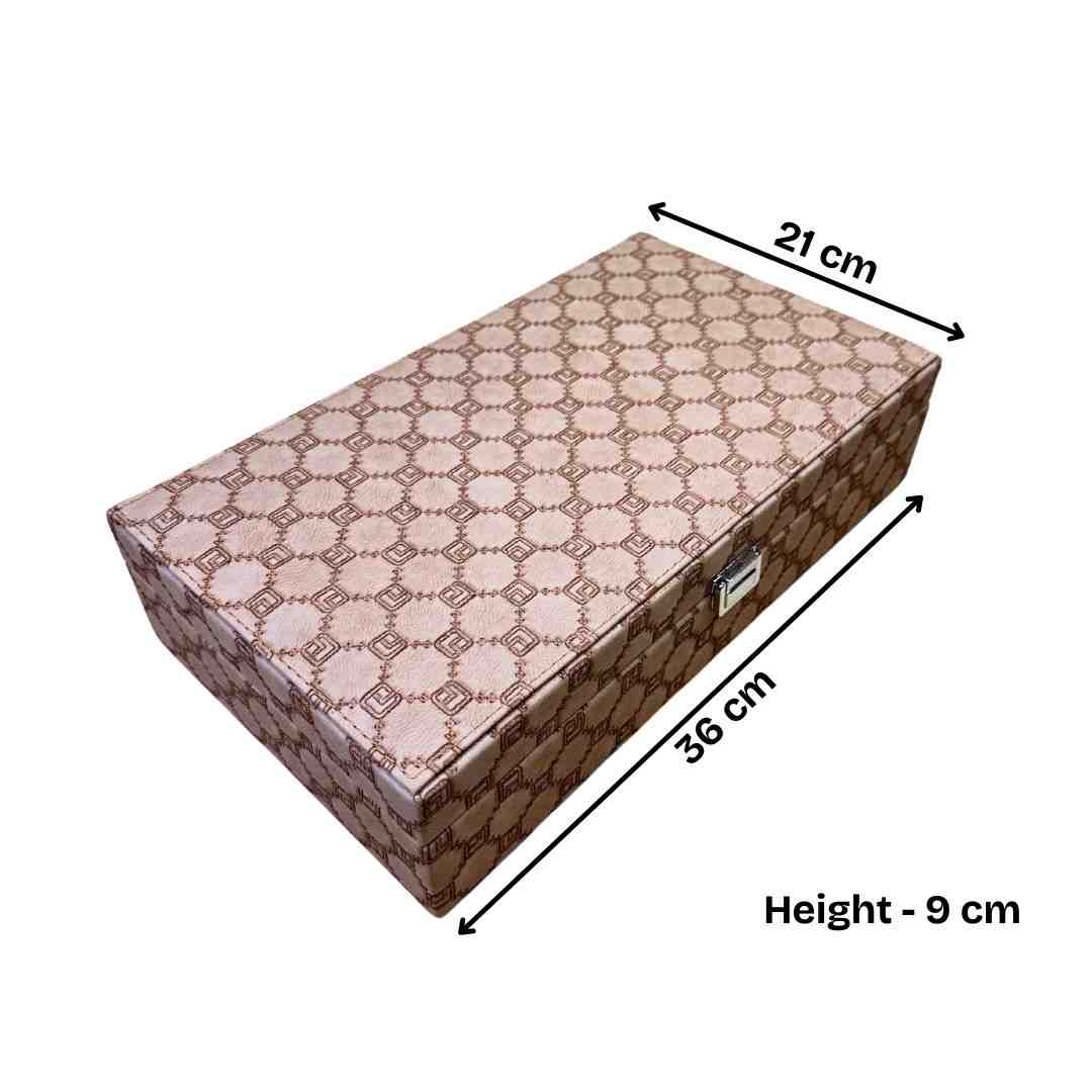 Designer 10 Slot Tie & Pocket Square Box