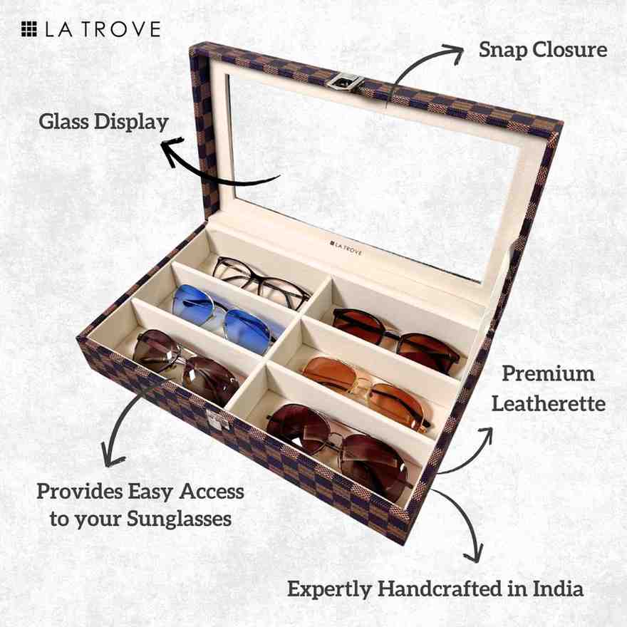 6 Slot Sunglass Glass Top