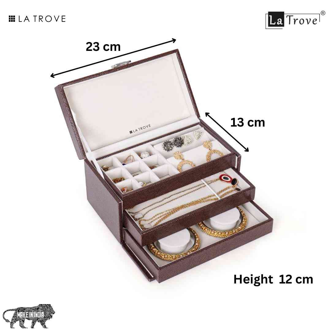 Premium Jewellery Box with 3 Trays
