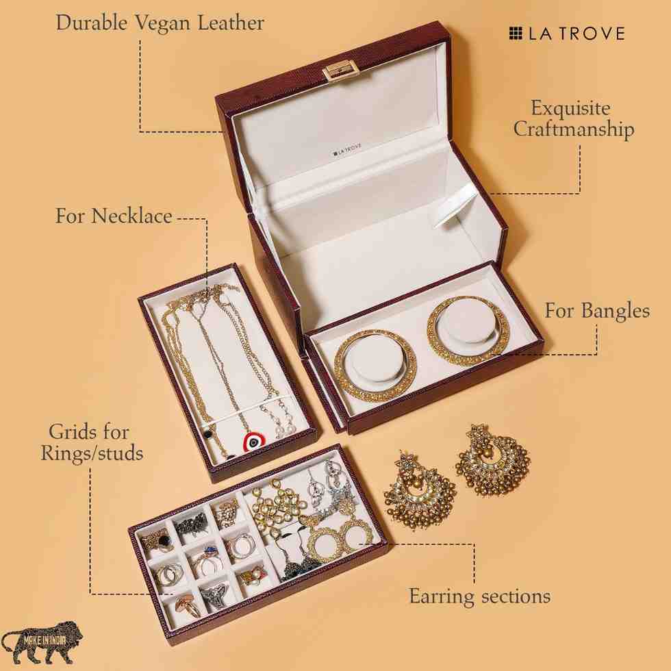 Premium Jewellery Box with 3 Trays