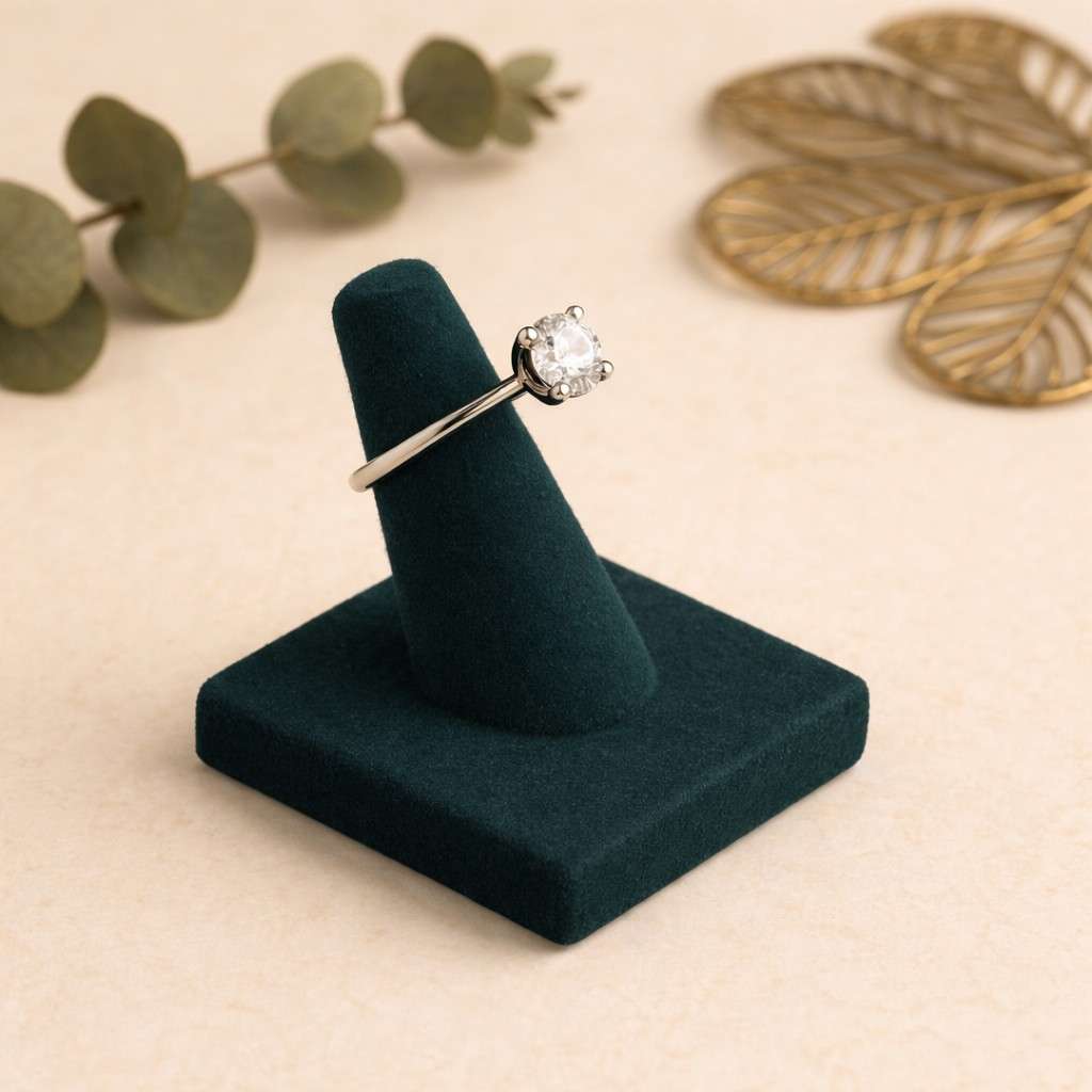 Premium Velvet Finger Ring Holder Stand