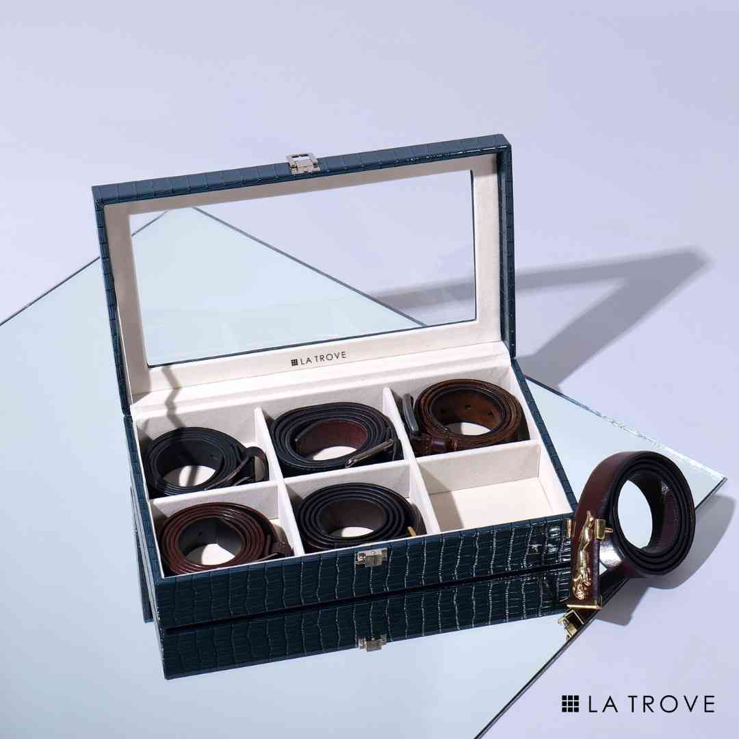 Premium 6 Slot Belt Box Glass