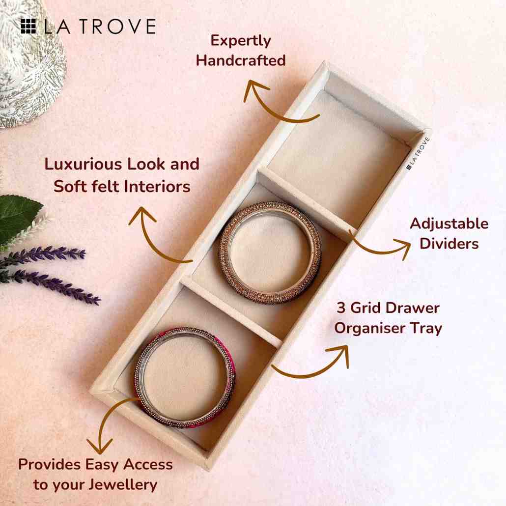 3 Slot Bangle Organiser Tray (Sleek)