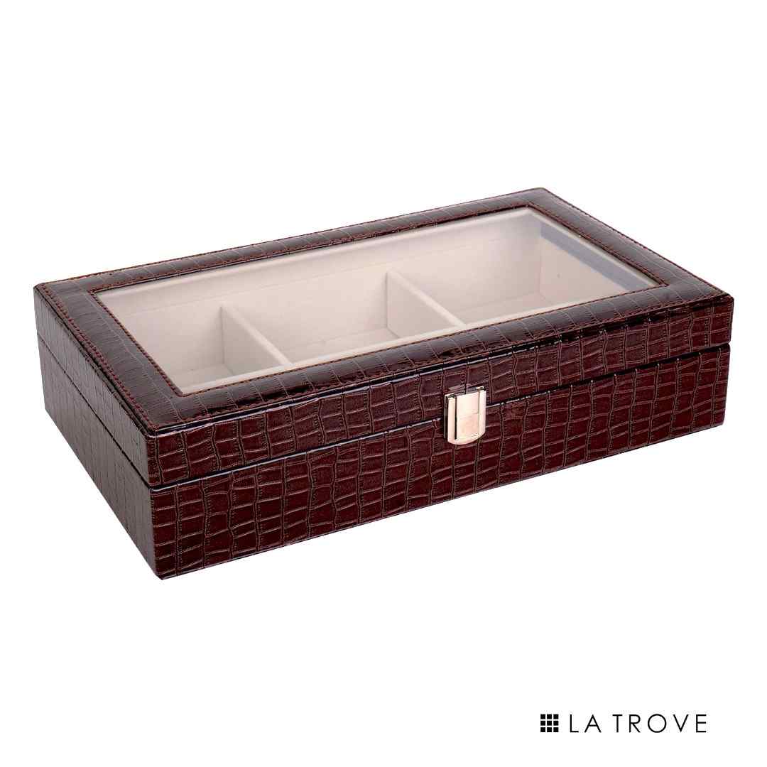 Premium 6 Slot Belt Box Glass