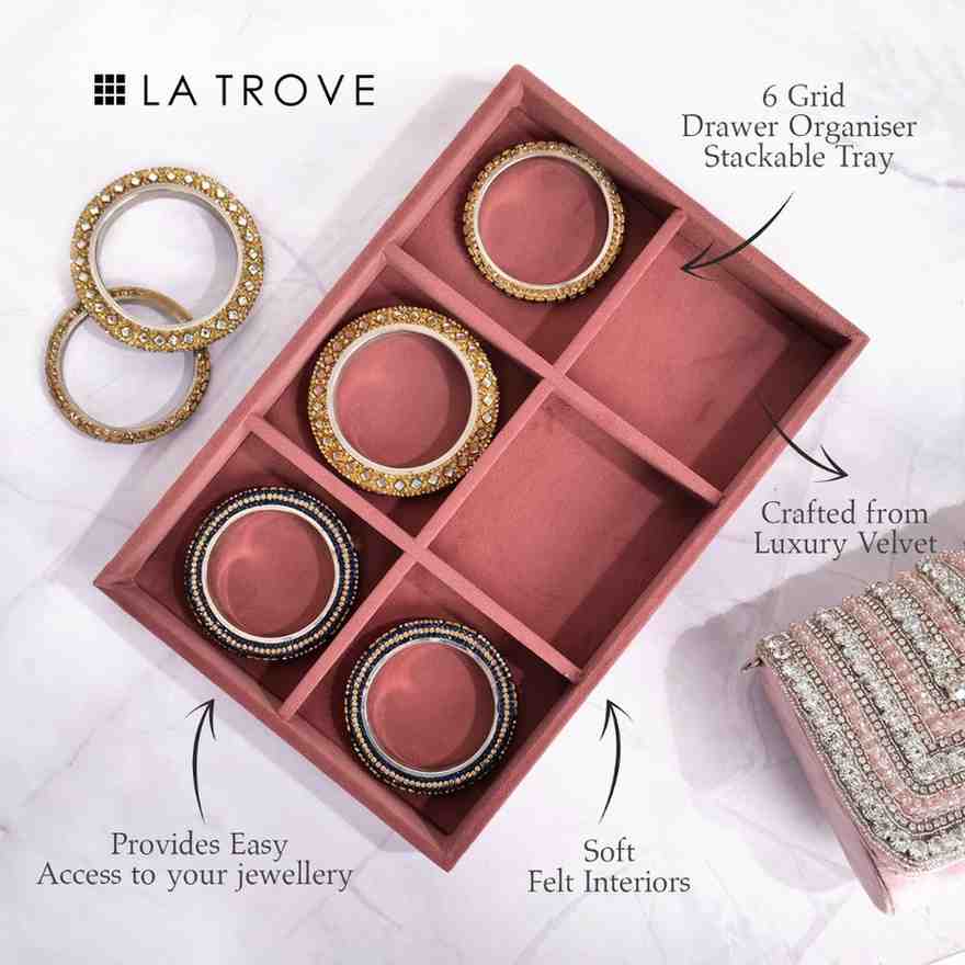 6 Slot Bangle Organiser Tray