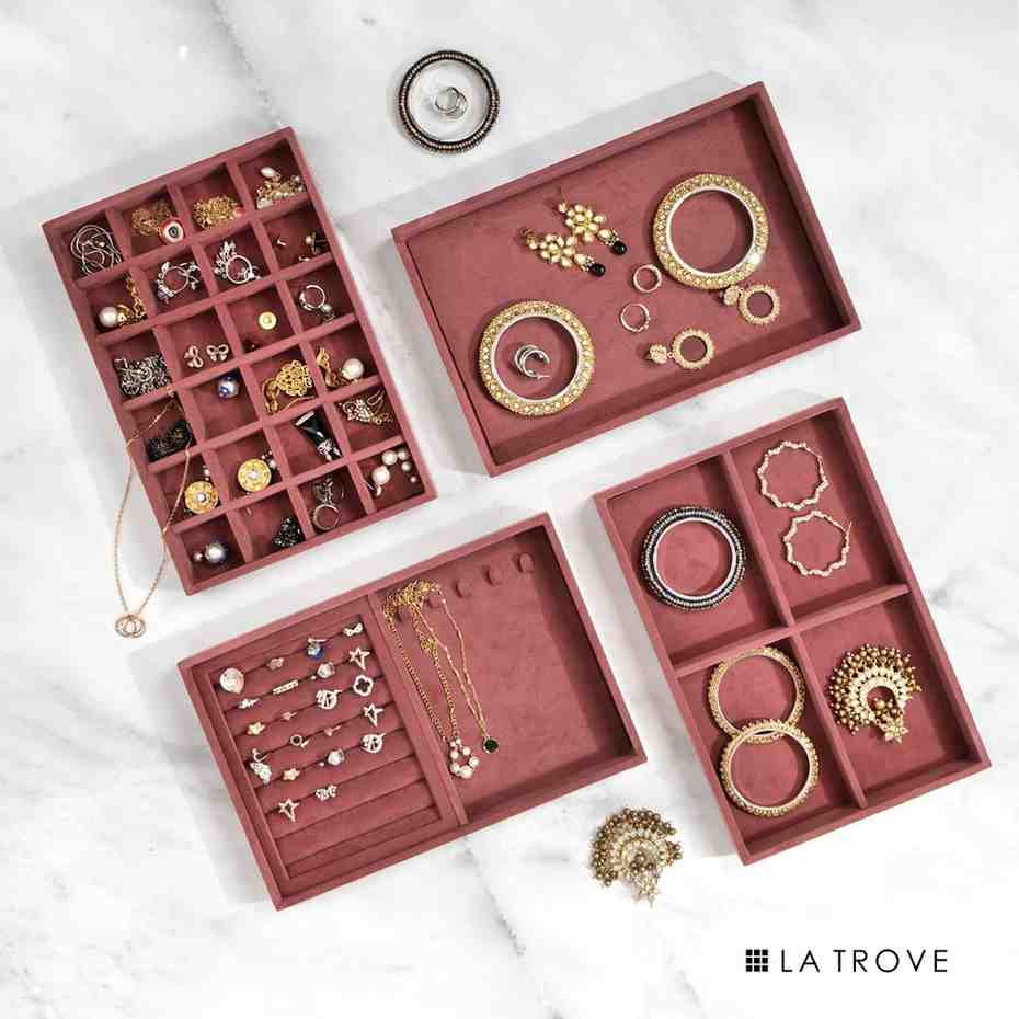Drawer Stackable Jewellery Trays (Big Set of 4 Trays)