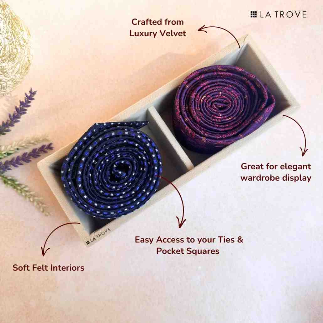 2 Slot Micro Tie & Pocket Square Tray (Micro)