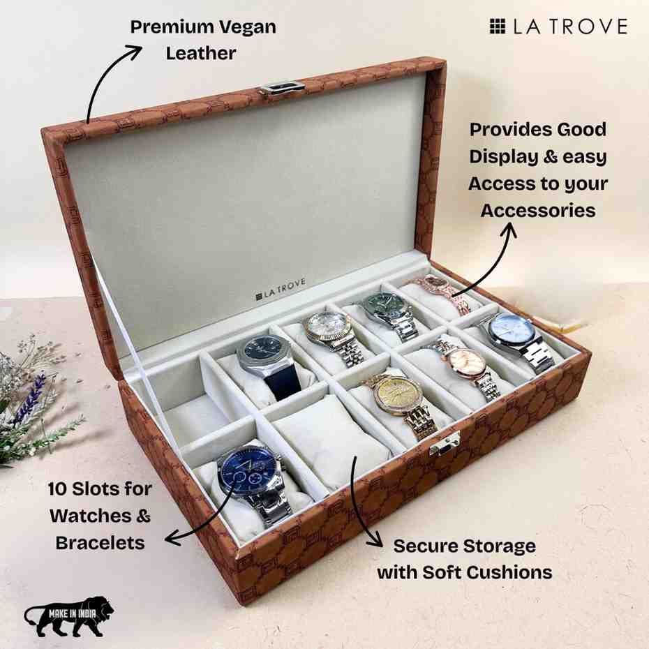 Designer 10 Slot Watch Box