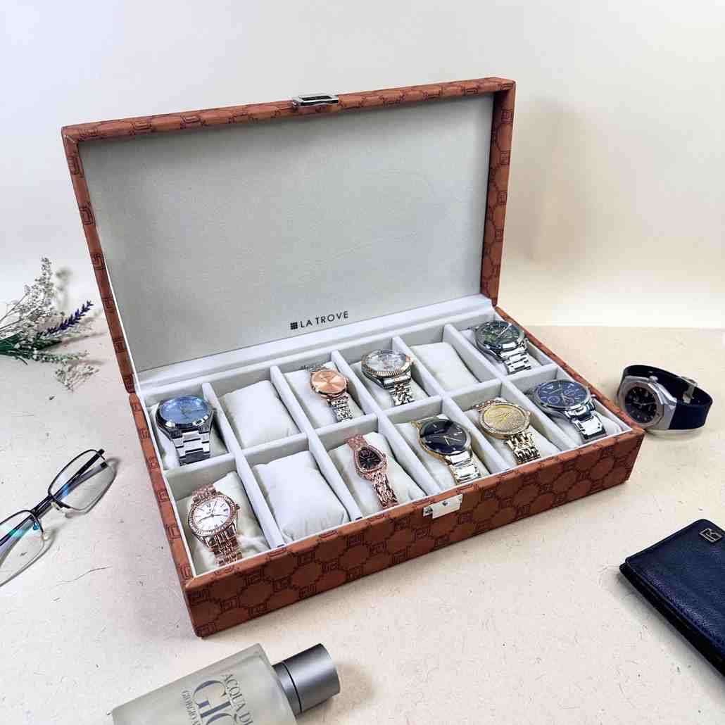 Designer 12-Slot Watch Box