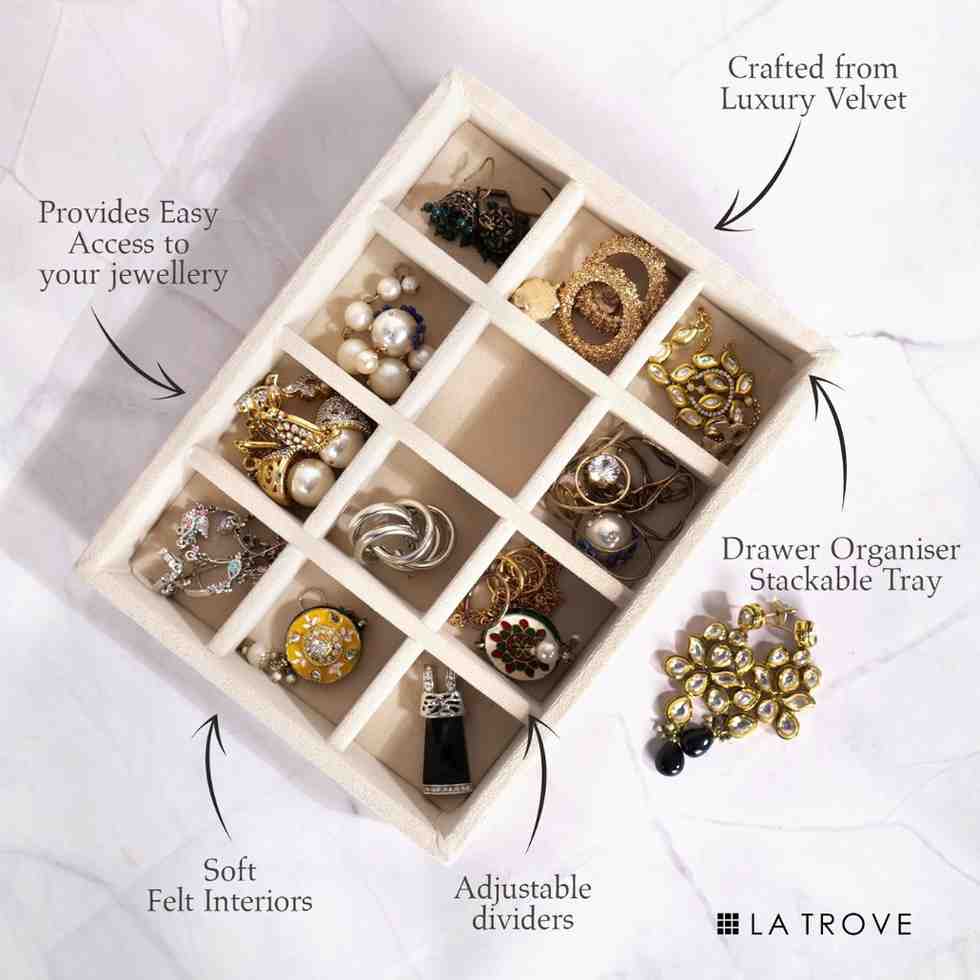 Luxury 12 Grids Jewellery Tray