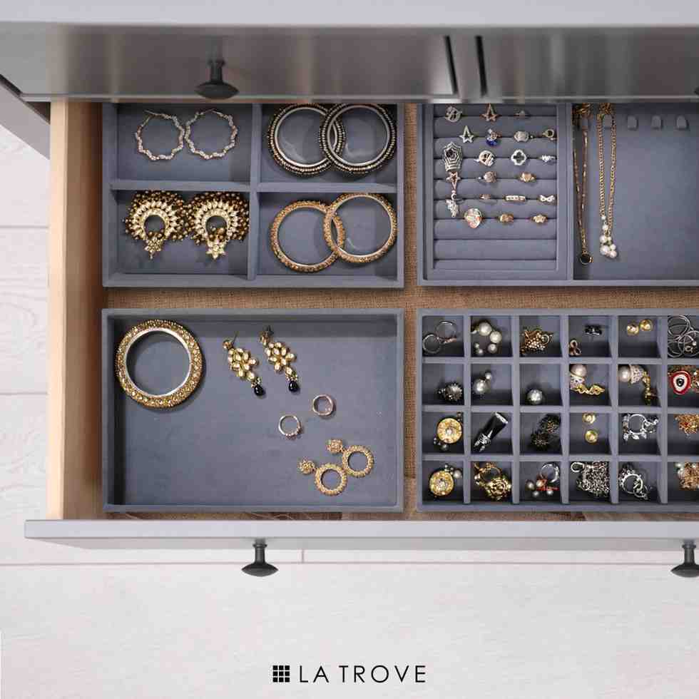 Drawer Stackable Jewellery Trays (Big Set of 4 Trays)