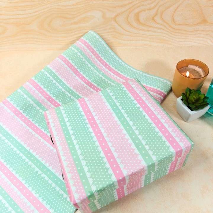 Pastel Candy Stripes Packing Paper – Soft Stripe Gift Wrap