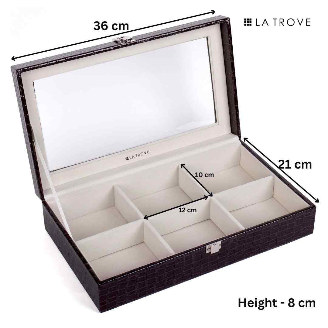 Premium 6 Slot Belt Box Glass