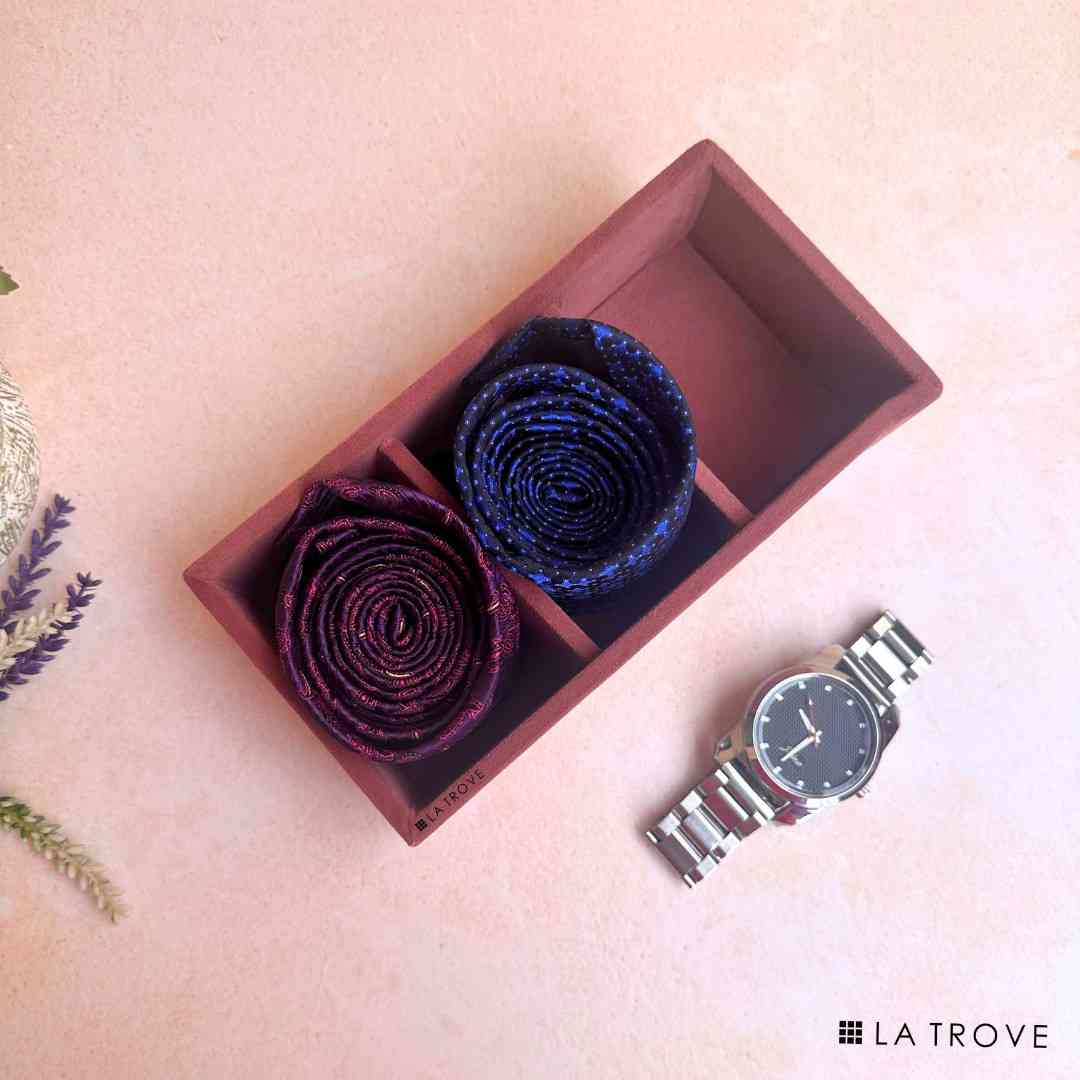 3 Slot Mini Tie & Pocket Square Tray (Mini)