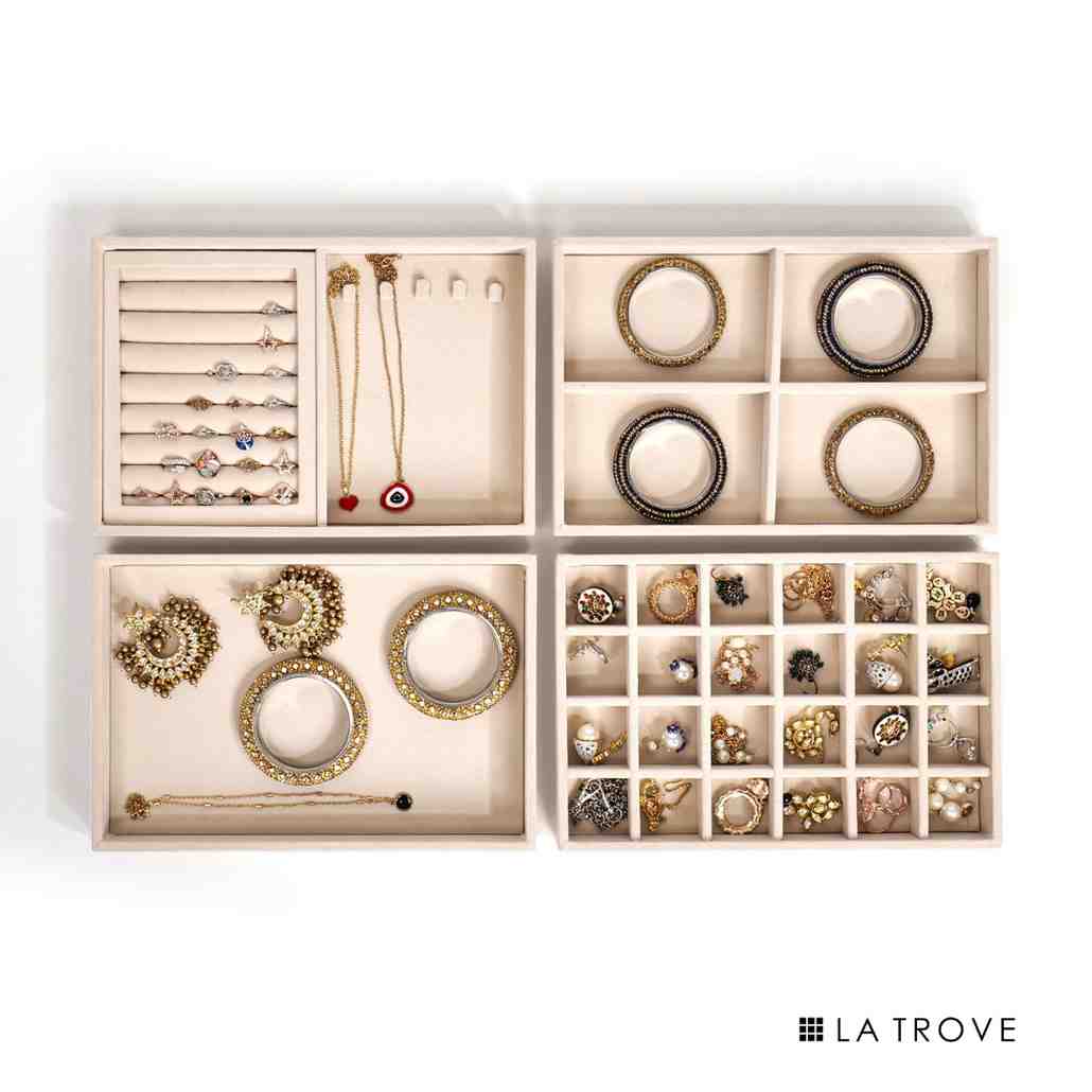Drawer Stackable Jewellery Trays (Big Set of 4 Trays)