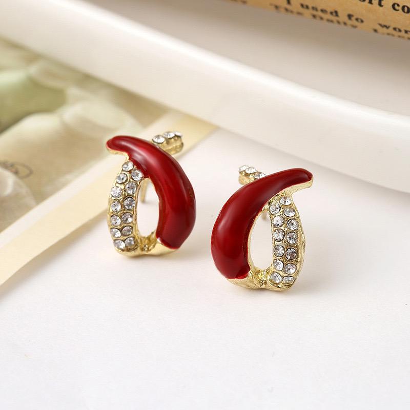 Red Cross Shaped Earrings by La Trove – Trendy Bold Statement Design.